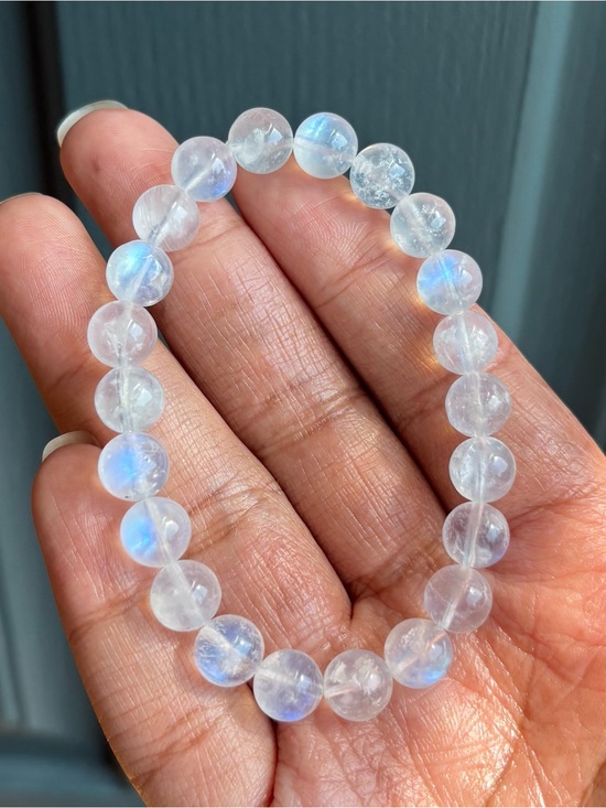Jewelry - HQ Blue Moonstone Crystal Bracelet 9mm